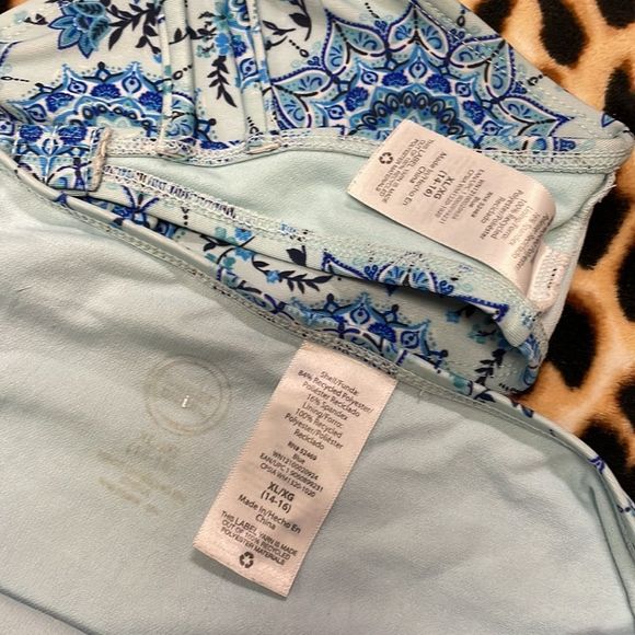 •WONDER NATION• blue paisley print bikini size 14-16 - Picture 4 of 5